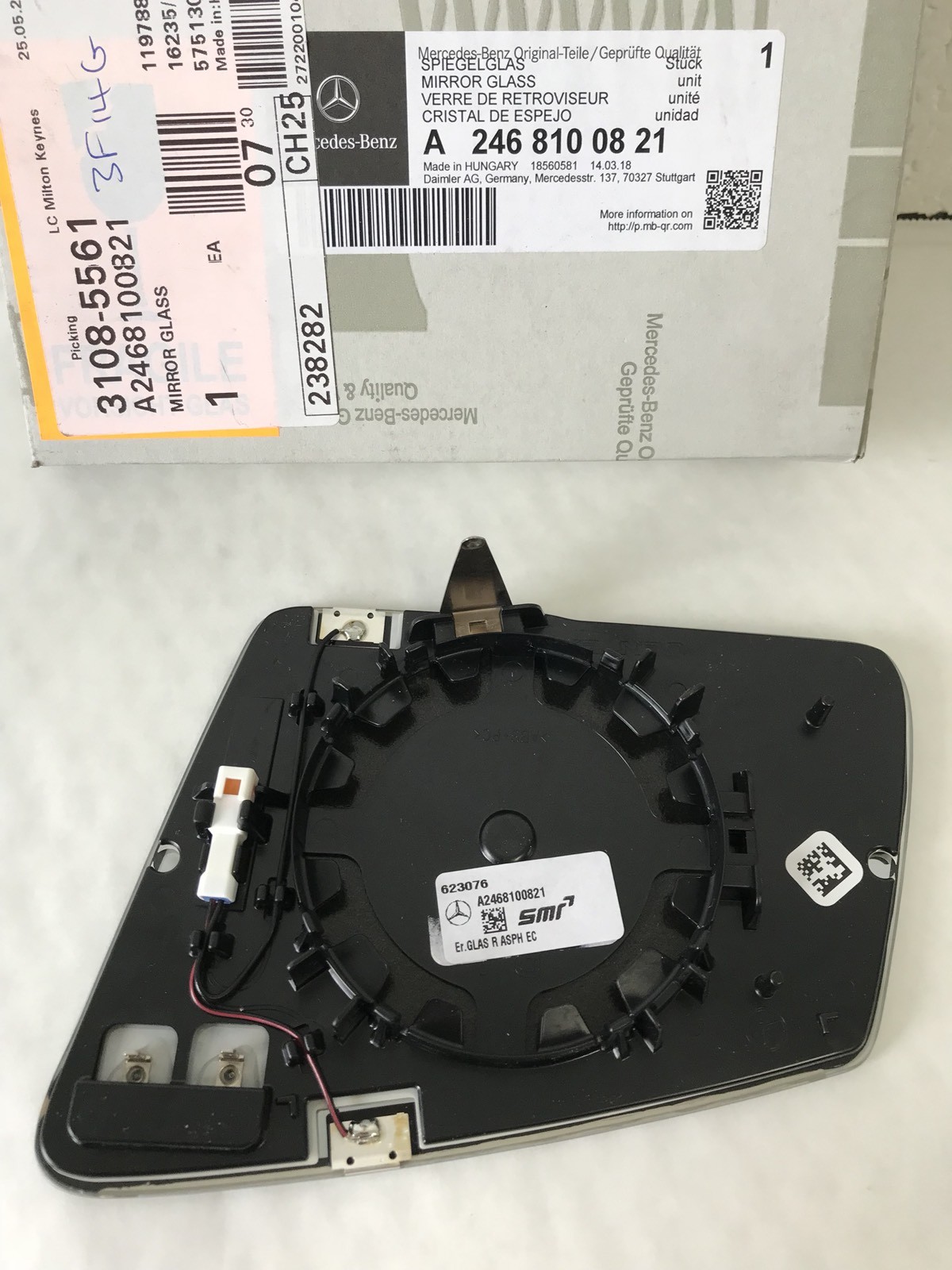 Genuine Mercedes-Benz A-Class B-Class RH Dimming Wing Mirror Glass 