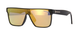 Tom Ford WHYAT FT 0709 Black/Brown Flash Mirror (01G) Sunglasses | eBay