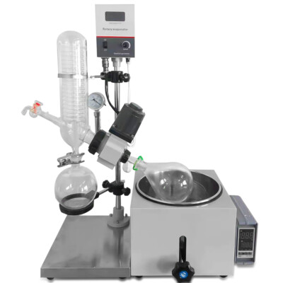 2L Lab Rotary Evaporator 40W 0-120rpm 0-99  Digital Display Manual Lifting 110V