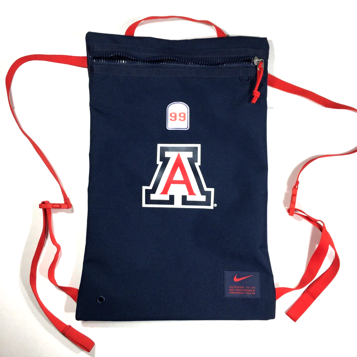 NIKE BACKPACK University Of Arizona Wildcats Gym Bag Book Bag 99 A Logo Zipper NIKE BACKPACK University Of Arizona Wildcats Gym Bag Book Bag 99 A Logo Zipper