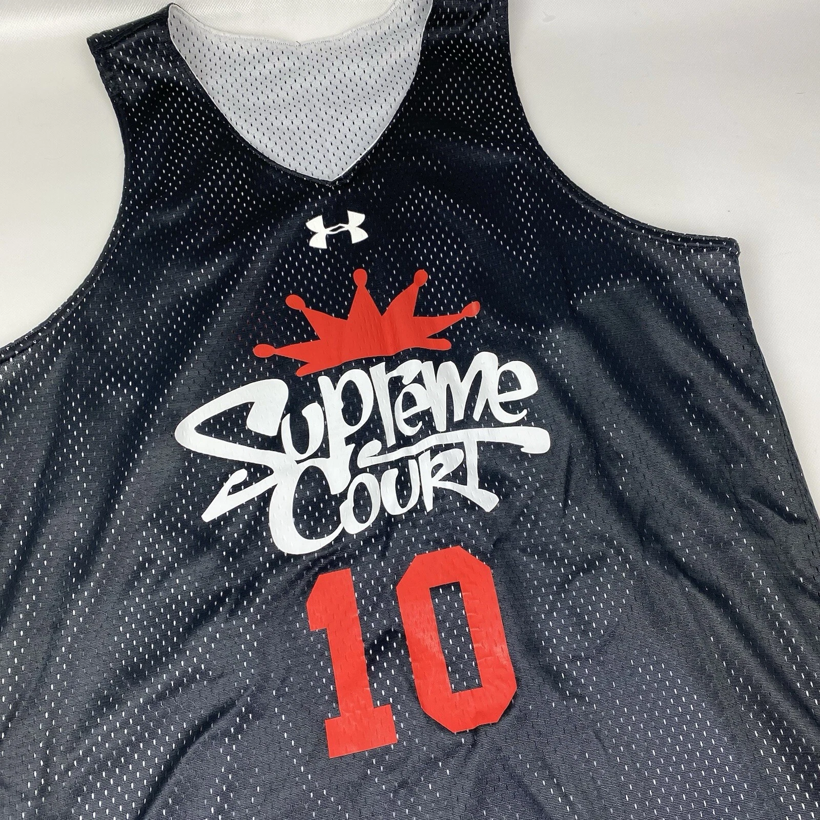 Maillot basket réversible homme Under Armour Supreme Court noir/blanc taille M