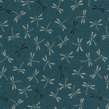 Tissu Japonais Tombo Libellule 45x54 cm Sevenberry bleu canard Coupon 