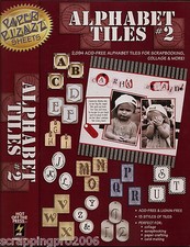 HOT OFF THE PRESS ALPHABET TILE  2 PAPER BOOK - CUT OUTS