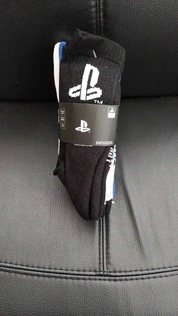 Primark Hombres PlayStation Licencia Oficial Crew Calcetines 5 Pares Algodón Regalo Reino Unido 6/8