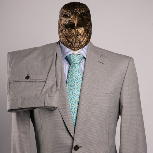 NWT $3150 Canali STRETCH Cotton Houndstooth Suit Gray 40US/50IT