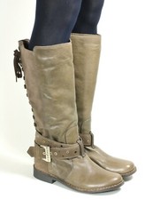 30 stivali stivali donna stivali stringati stivali marroni pelle Miss Sixty 39