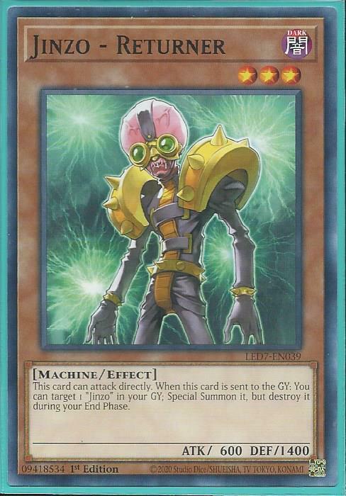 Yugioh - Jinzo – Returner - 1st Edition Card | eBay