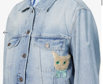 GUCCI BRAND NEW CAT DENIM JACKET. Size 42 Slight Mark On Bottom | eBay