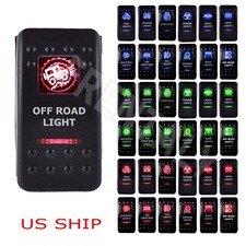 Rocker Switch Led Side Lights Onoff Atv Utv Off-road Pickup Red Lighted