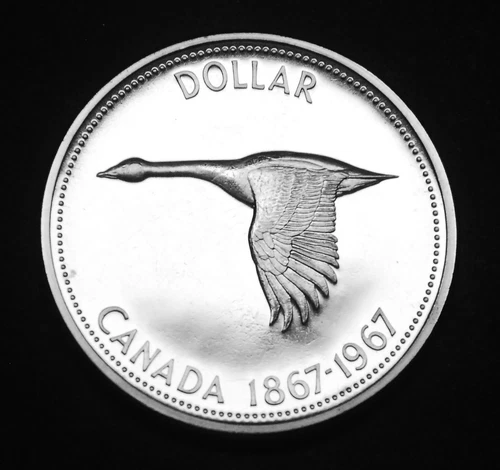 1967 $1 silver proof like UNC MS coin in mint cellophane flawless