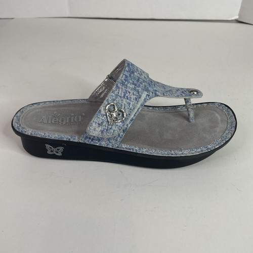 Alegria Thong Sandals Womens Size 41 EUR 9 US Carina Blue Slip On CAR-7540