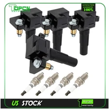 4 Pack For 2003 2004 2005 Subaru Impreza WRX 2.0L Ignition Coil and Spark Plug