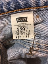 39 x 32  Tag: 40 x 32  Vintage Levi  s 550 Orange-Tab Jeans  See Description  
