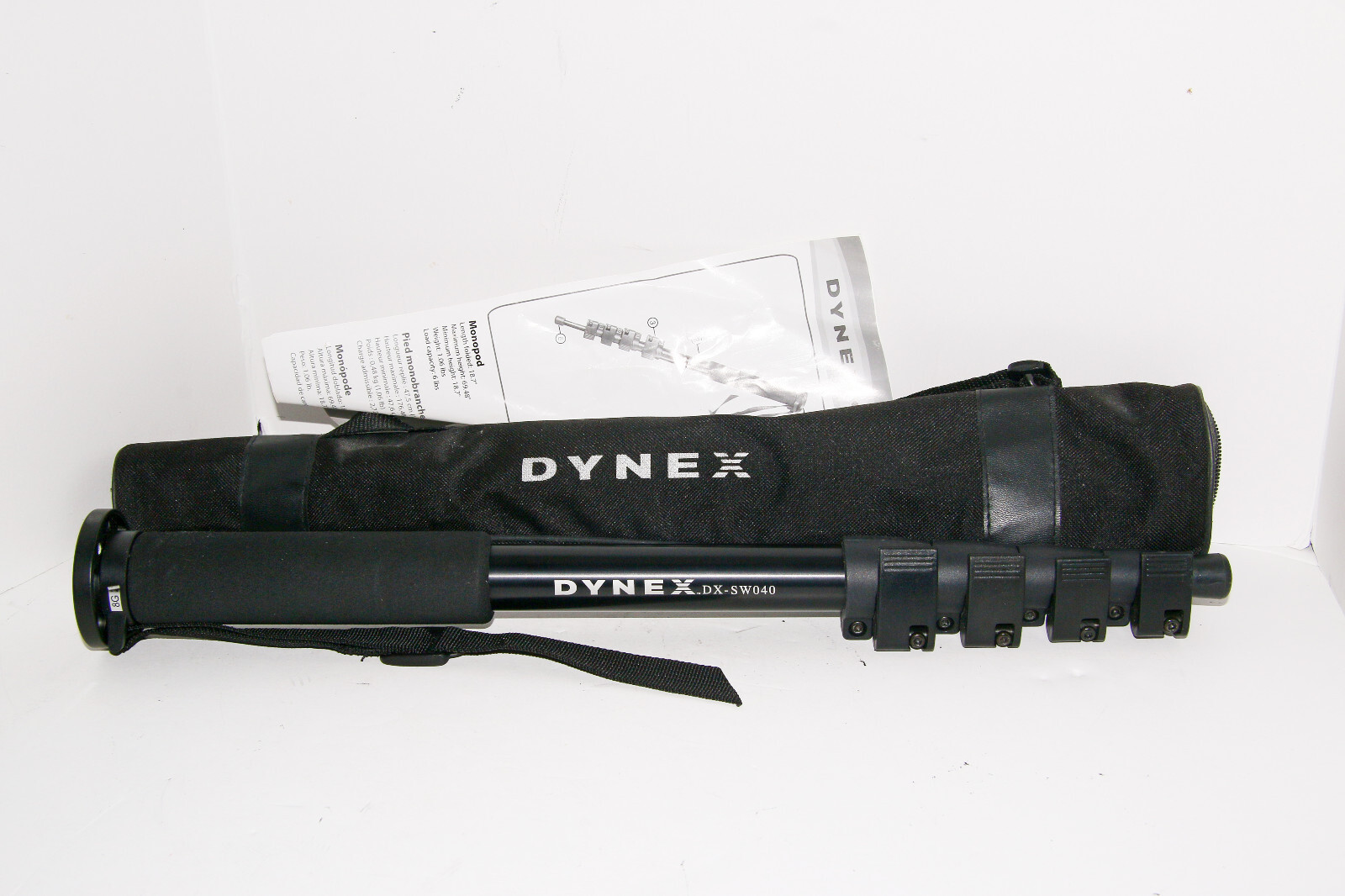 Dynex DXSW040 Monopod With Instructions & Carrying Case in Great