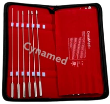 13 Pc Set of Bakes Rosebud Uterine Urethral Dilator With Carrying Case-German