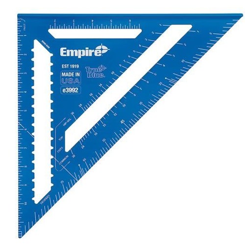 Empire E3992 12in. True Blue Laser Etched Rafter Square