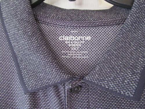 NWT Men's CLAIBORNE BIG & TALL FIT STRETCH SHORT SLEEVE POLO SHIRT Variations - Picture 4 of 22
