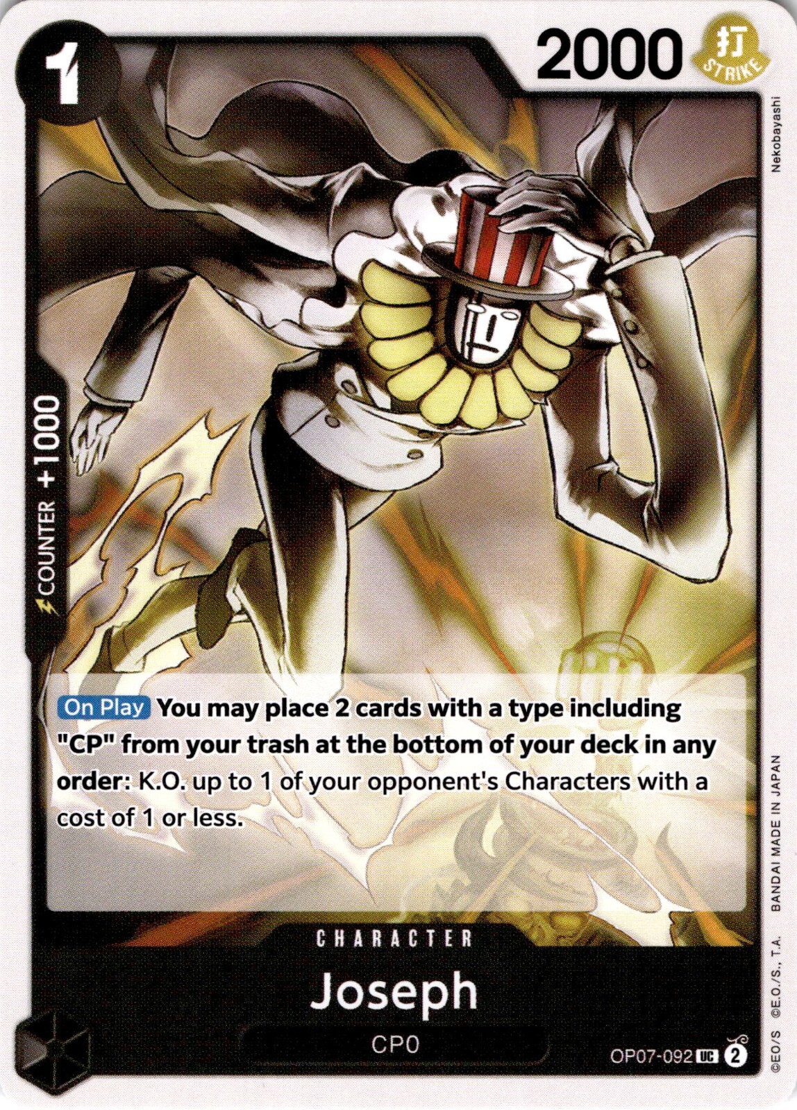Joseph OP07-092 UC One Piece 500 Years in the Future English Card
