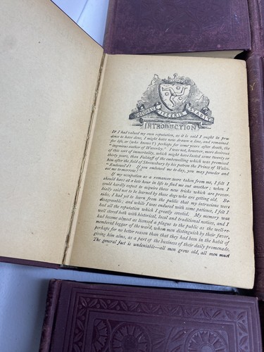 Antiquarian Waverly Novels By Sir Walter Scott Lot Of 12 Books Copyright 1817 - Picture 10 of 15