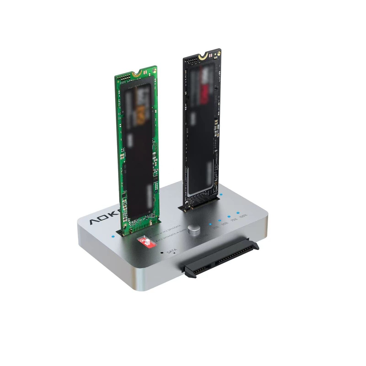 AOKO M.2 Duplicator NVMe to SATA Clone Docking Station with 2.5
