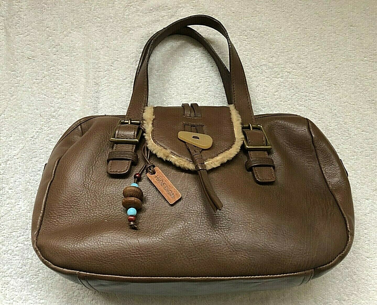 HIDESIGN ( RADLEY ) GRAB BAG SOFT TAUPE BROWN REAL LEATHER FAST REC