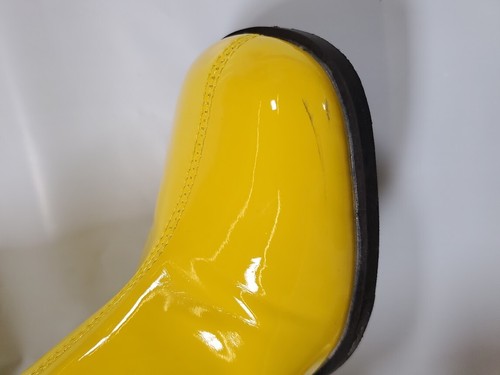 Pleaser Funtasma Yellow Stretch Knee High Full Zipper Gogo Boots Women Size 11 - Picture 7 of 8