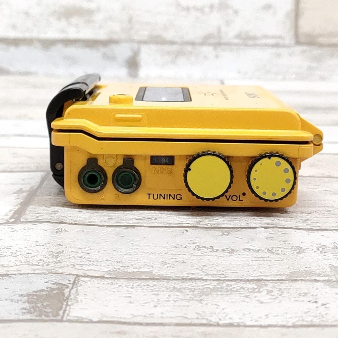 vintage] SONY WALKMAN WM-F5 Sports Walkman Yellow Cassette