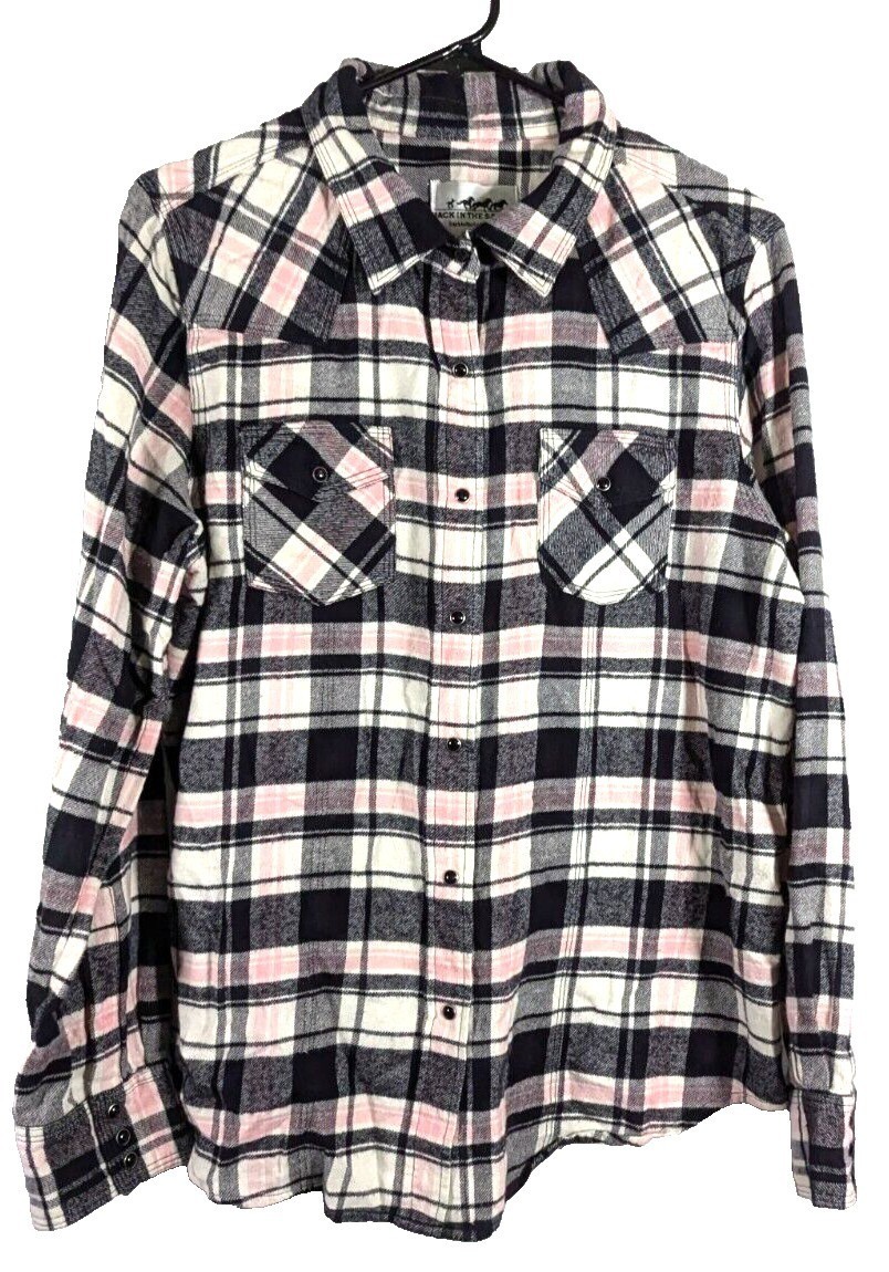 Back in the Saddle women's flannel multicolor M preowned