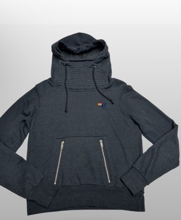 Aviator Nation Hoodie Womens Medium Navy Blue Sweatshirt Ninja Pullover Made USA