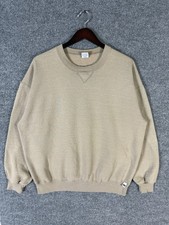 Vintage 90s Russell Athletic Crewneck Size XL Cream Blank Sweatshirt Made In USA