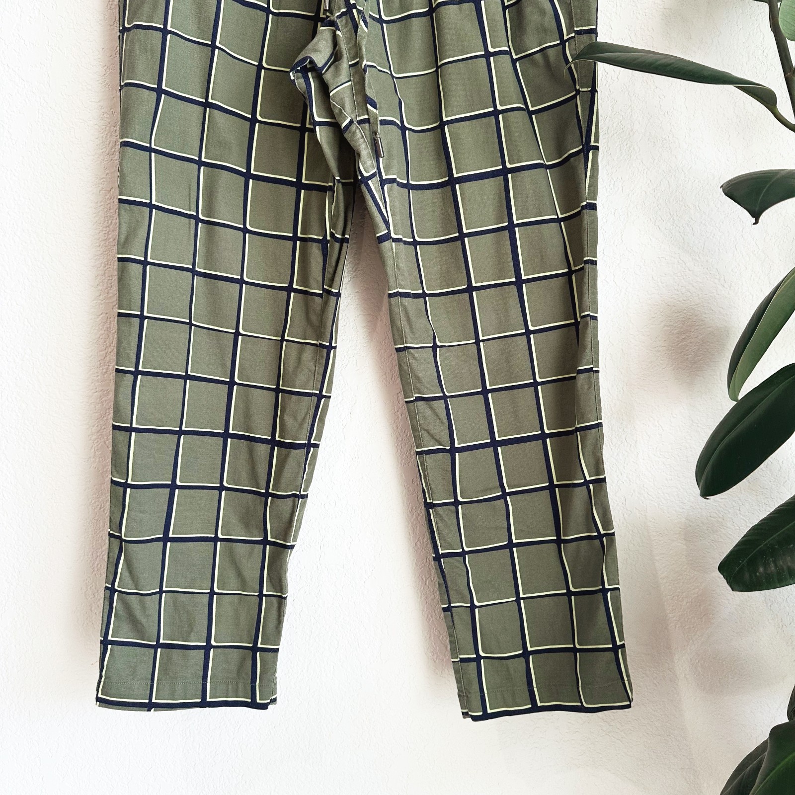 Wildfang Essential Drawstring Windowpane Trouser … - image 3