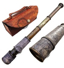 Antique Nautical Brass Spyglass Brass Telescope Marine Handheld Spyglass Telesco