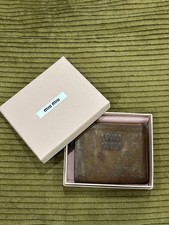 Cartera de mujer miu miu de cuero Napper doble pliegue edición limitada muy buen estado diseñador coleccionar