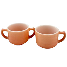 Vintage Pink Hazel Atlas Little Hostess Tea Set Sugar  Creamer 2 Pc Pastelware