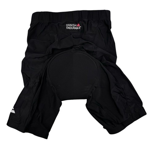 Danish Endurance Men’s Padded Pro Cycling Shorts, Black, Size L, 1 Pack - 第 2/4 張圖片