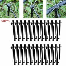 50Pack Adjustable Water Flow Irrigation Dripper Nozzle Stake Emitter Drip eeo