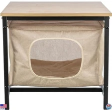 TRIXIE Emmie Cozy Indoor Cat Condo - Durable Metal Frame, Soft Fabric, Plush
