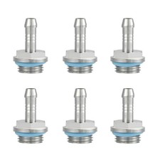 6Pcs Tube Tow-touch Fitting Barb Connector 9mm G1/4 Thread For PC Water Cooling
