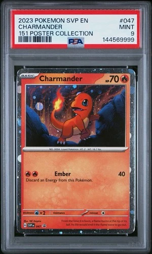 Charmander SVP Black Star Promo 047 151 Poster Collection PSA 9 MINT Pokemon