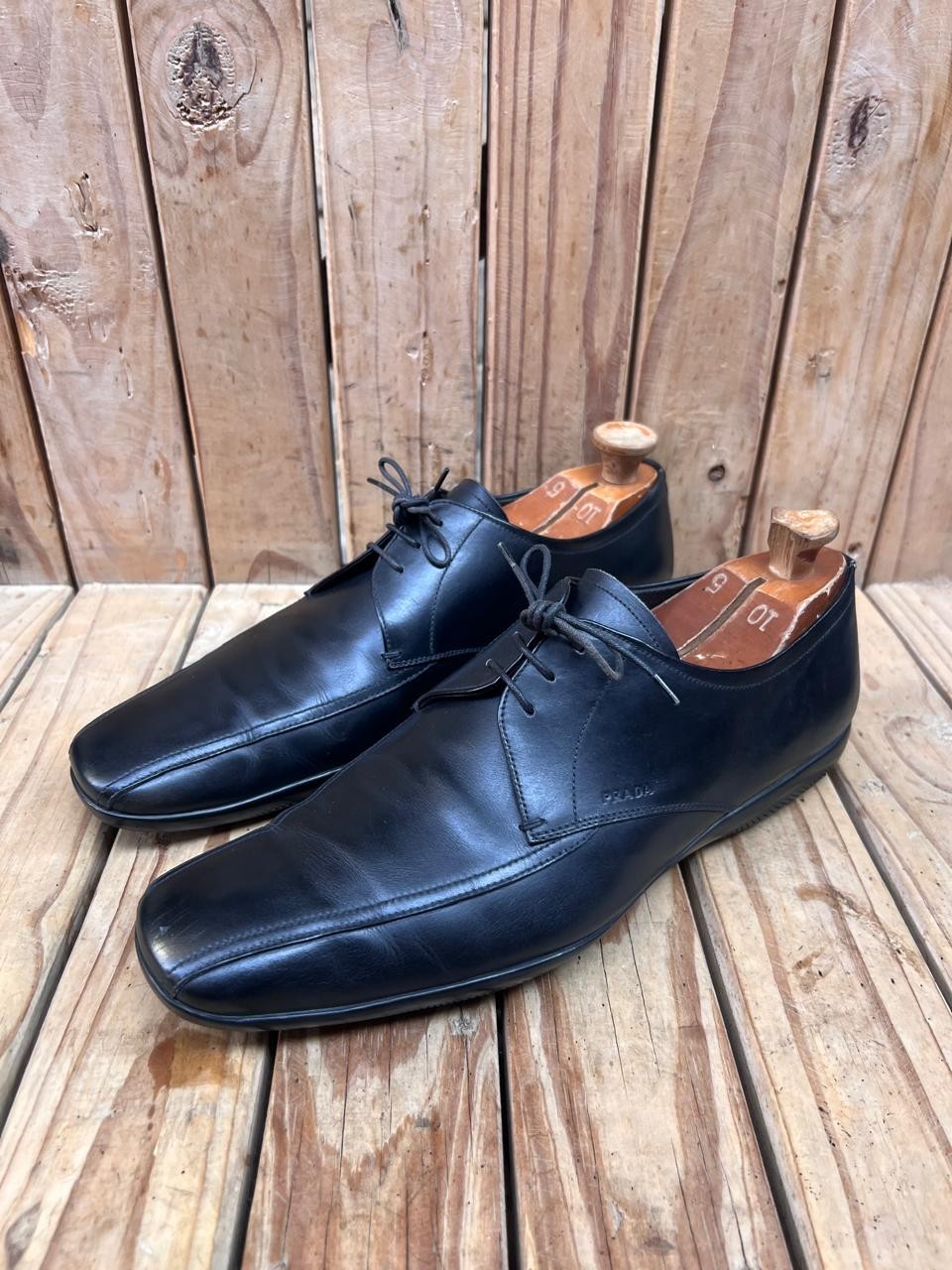 Prada black men's Lace up casual leather dress shoes size uk 9 E us 10 thumbnail 6