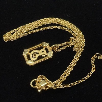 美品✨Burberry Necklace Gold Vintage Burberry Vintage Gold-Tone Bear Pendant Necklace – Nova Check