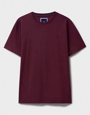 Image of Crew Clothing Classic Crew Neck T-Shirt, 100% Cotton - Heritage Burgundy
