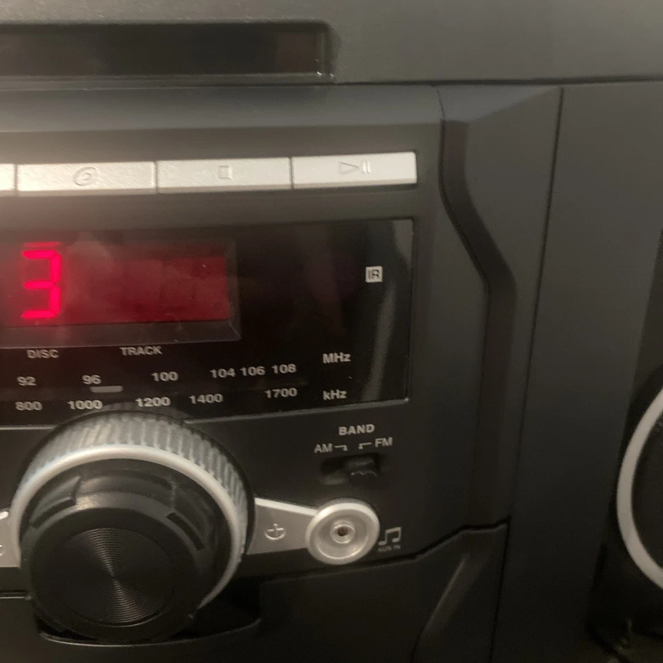 RCA 5-Disc CD Changer Home Stereo System Remote Radio Aux In RS22162 W/ Speakers - Image 4 of 4