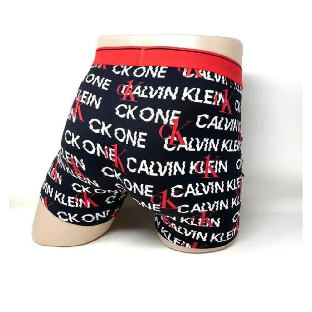 Calvin Klein Men's CK ONE Microfiber Boxer Brief Black with white writing, Sz M