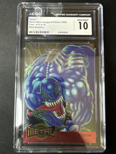 1995 Fleer Marvel Metal - Venom Metal Blaster Limited Edition #16 of 18 CGC 10