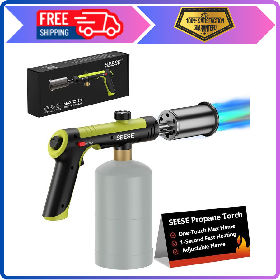 Powerful Propane Torch Gun for Cooking, BBQ with Safety Lock