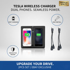 Car Wireless Charger Pad Dual Smartphone Fast Charging Wired Tesla 3 USB Port 