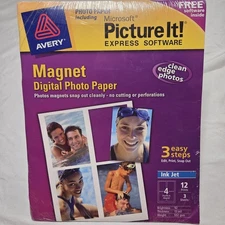Avery Magnet Digital Photo Paper W Picture It Software - Ink Jet Magnet Paper