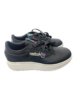 Reebok Women Club C Double Sneaker 100074479 Black/Chalk/Laser Pink Size 5.5