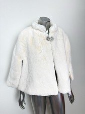 Faux Fur Evening Cape Bolero Women s OS White Formal Theater Church S M L XL